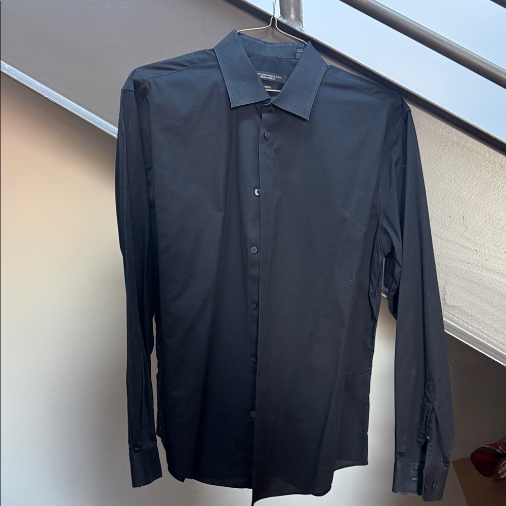 John Varvatos Drewce Black Dress Shirt